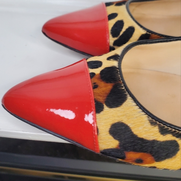 Kate Spade Leopard Flats with Bold Red Cap-toe - Picture 5 of 8